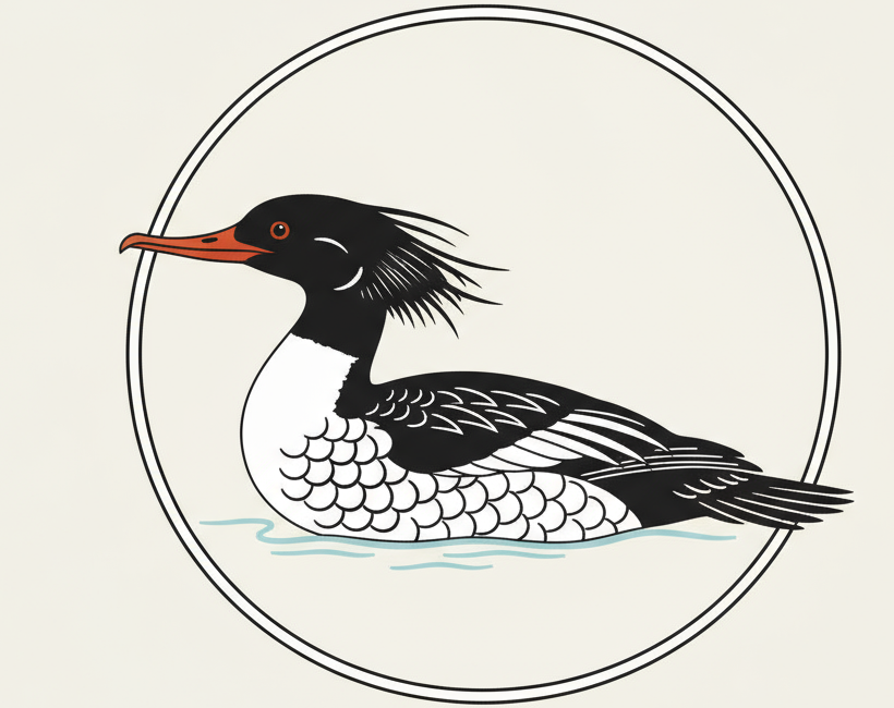 中华秋沙鸭 Mergus-squamatus